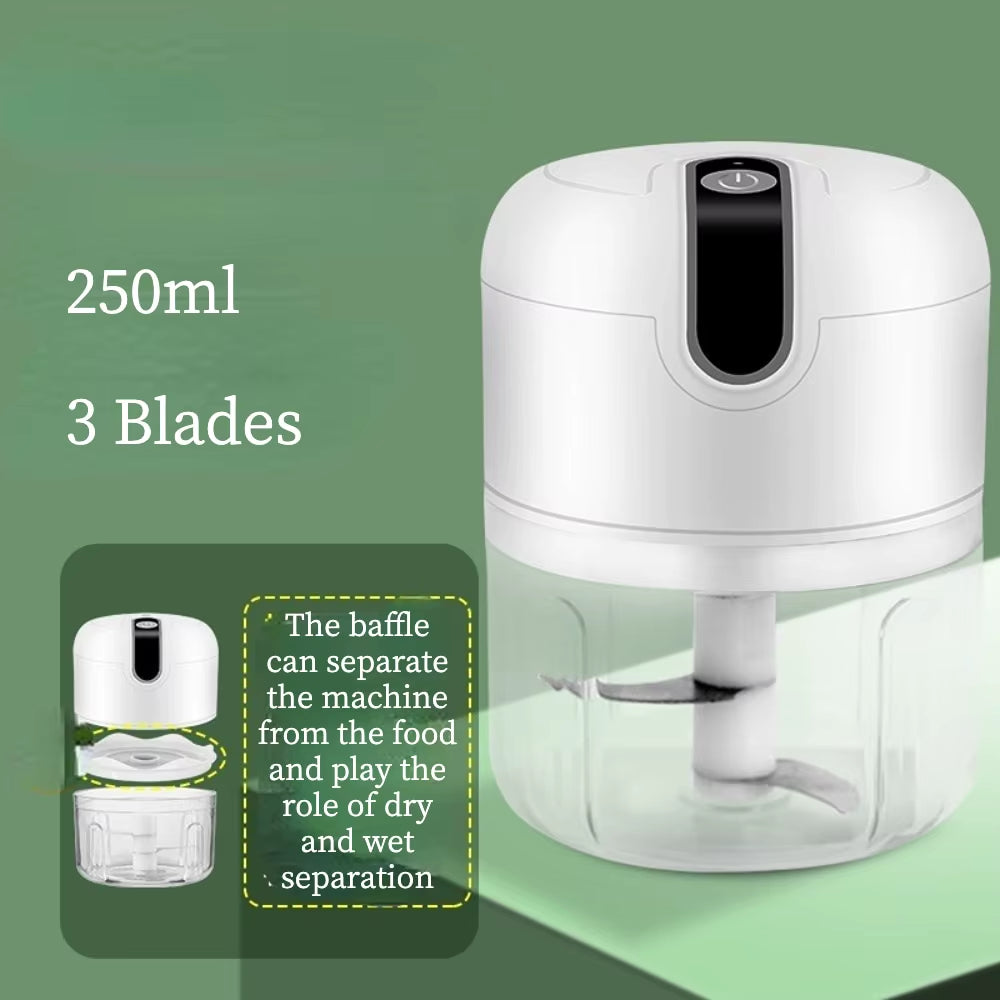 Electric Garlic Masher & Portable Chopper - Multi-Function Meat Grinder for Effortless Cooking!