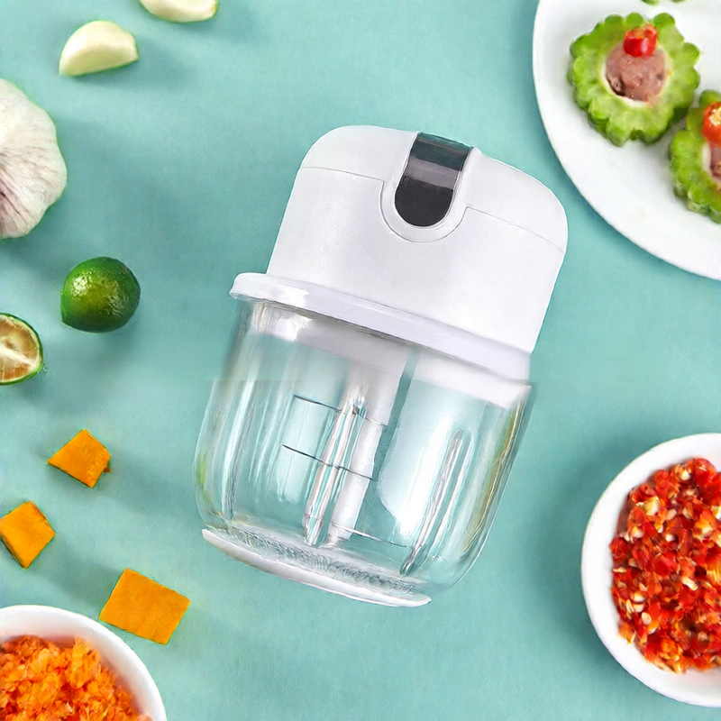 ChopVolt - Electric Garlic Masher & Portable Chopper - Multi-Function Meat Grinder with USB Charging